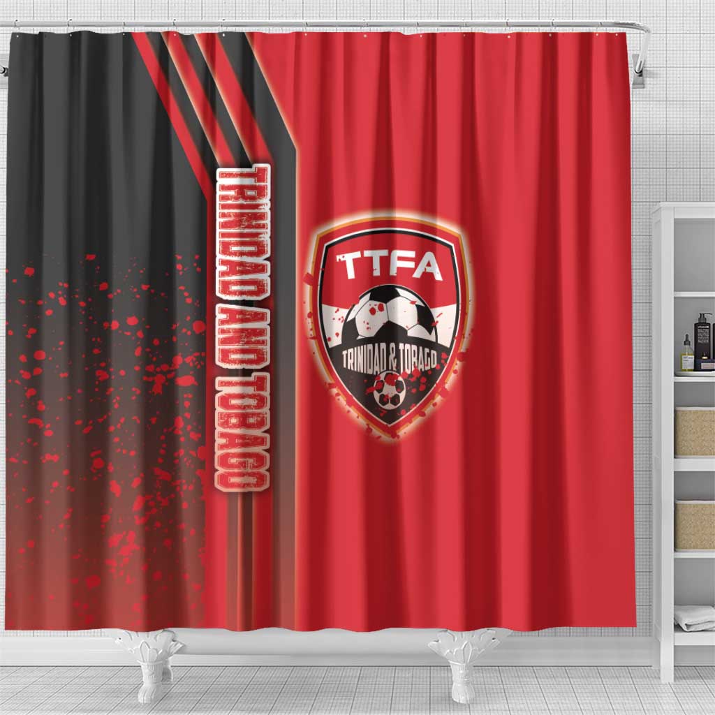 Trinidad and Tobago Football Shower Curtain Soca Warriors Soccer - Road To Champion DT03