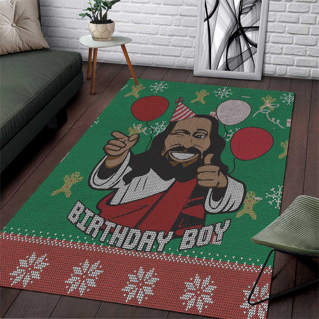 African Birthday Boy Jesus Area Rug Afro Christmas DT03
