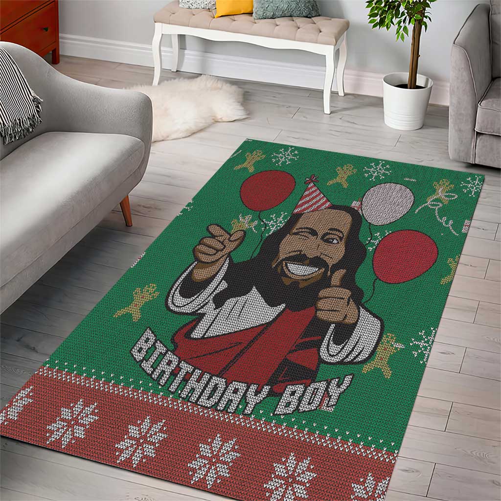African Birthday Boy Jesus Area Rug Afro Christmas DT03