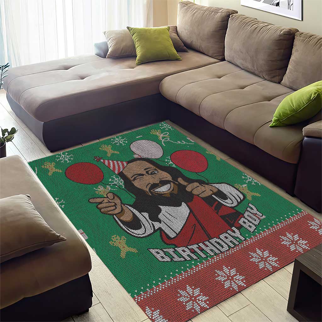 African Birthday Boy Jesus Area Rug Afro Christmas DT03