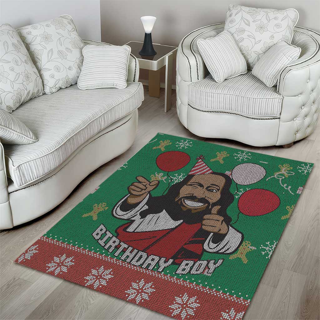 African Birthday Boy Jesus Area Rug Afro Christmas DT03