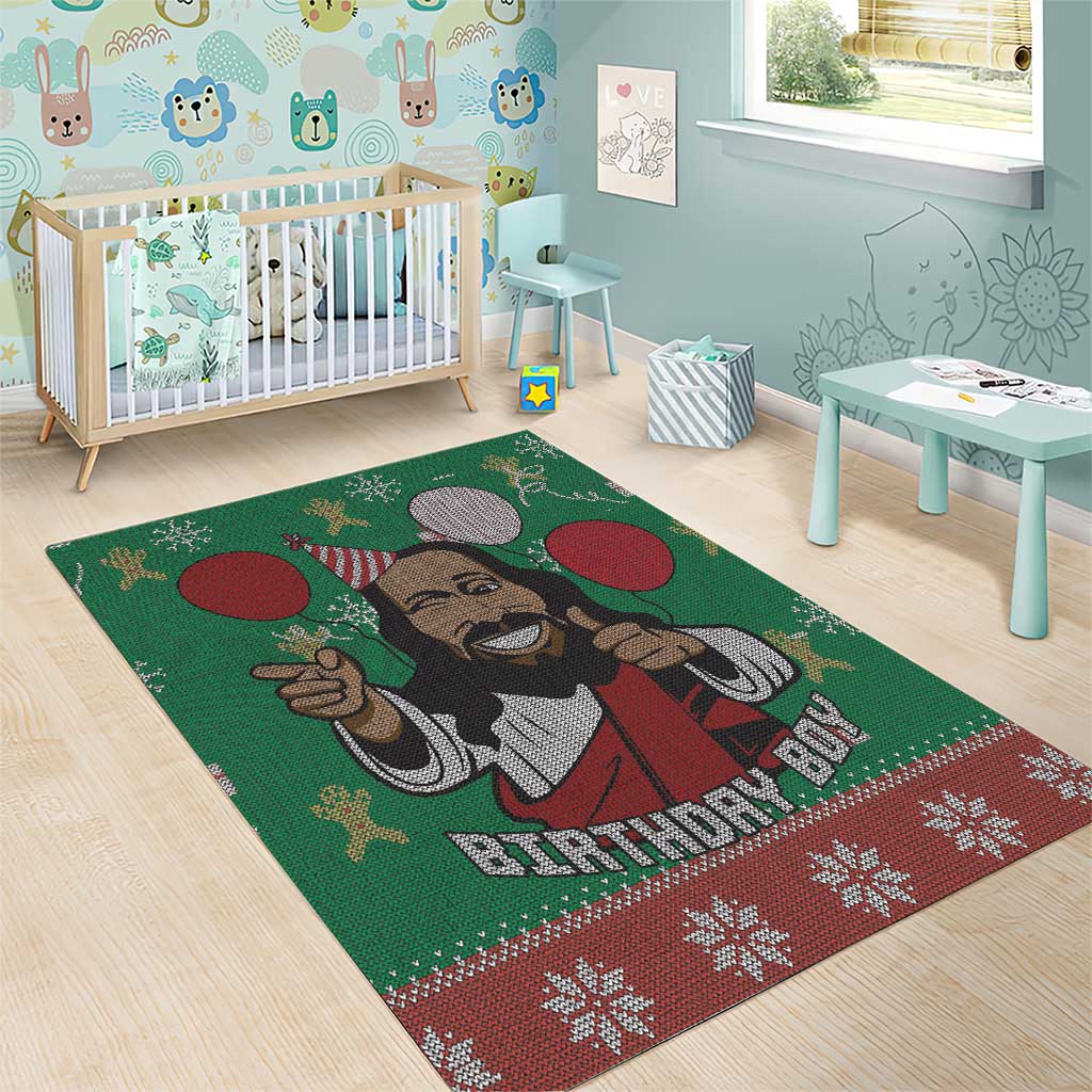 African Birthday Boy Jesus Area Rug Afro Christmas DT03