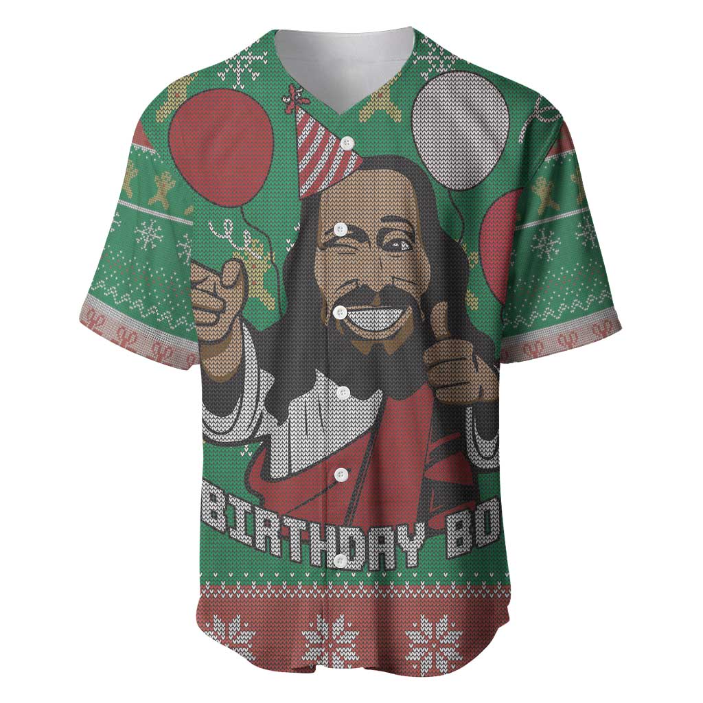 African Birthday Boy Jesus Baseball Jersey Afro Christmas DT03