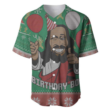 African Birthday Boy Jesus Baseball Jersey Afro Christmas DT03