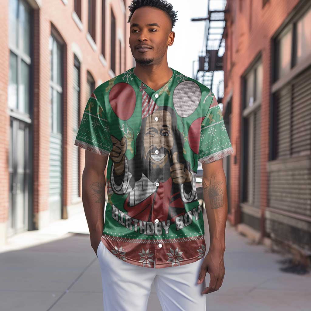 African Birthday Boy Jesus Baseball Jersey Afro Christmas DT03