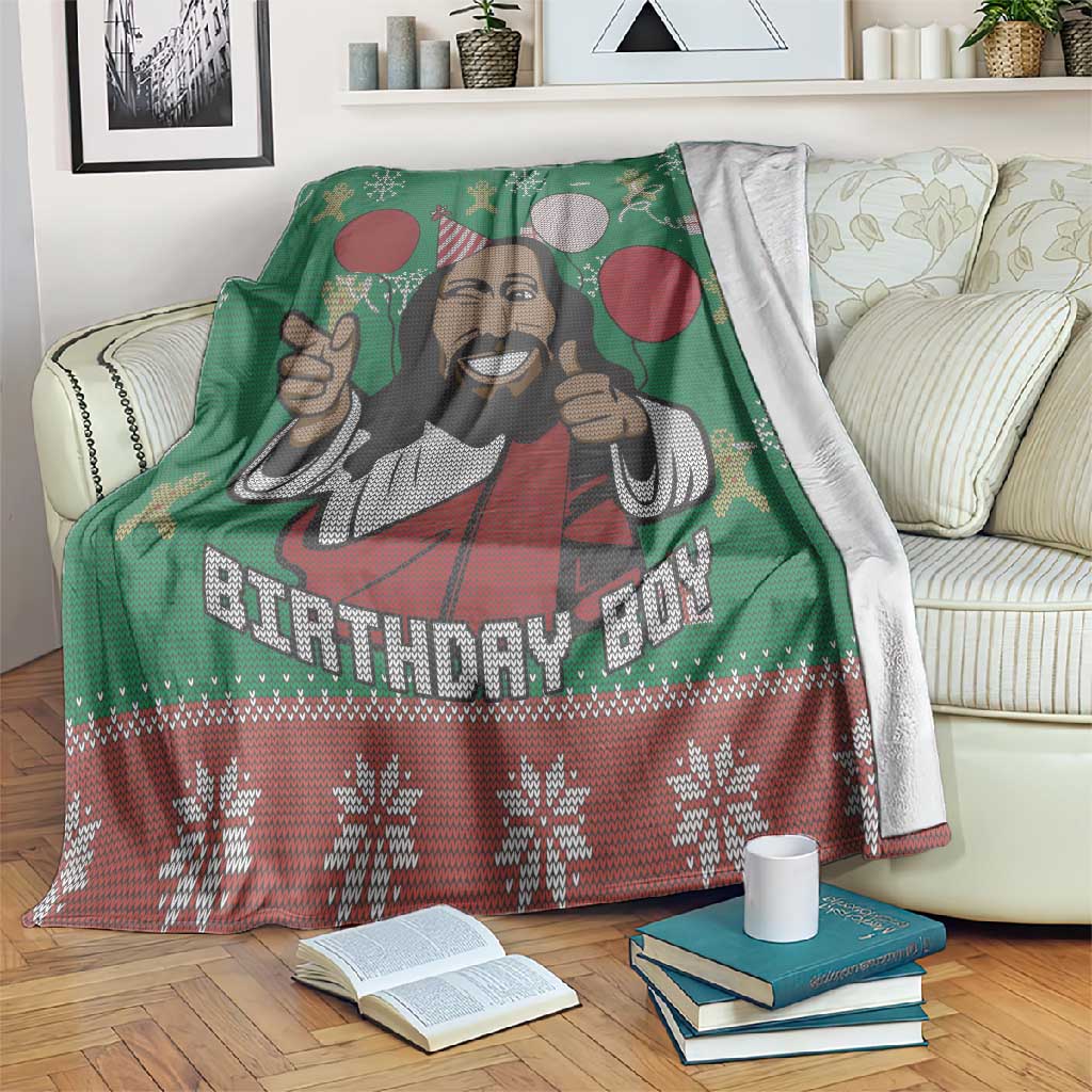 African Birthday Boy Jesus Blanket Afro Christmas DT03