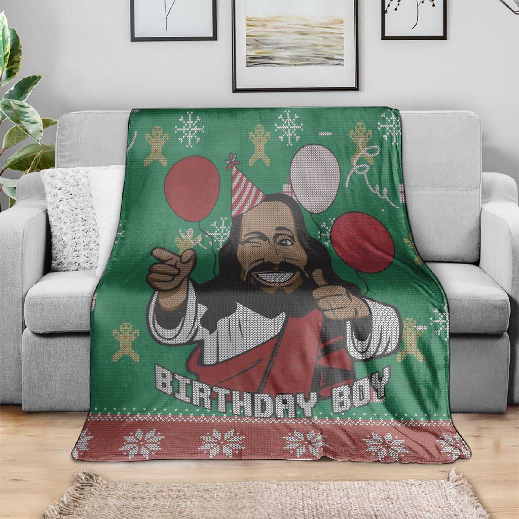 African Birthday Boy Jesus Blanket Afro Christmas DT03
