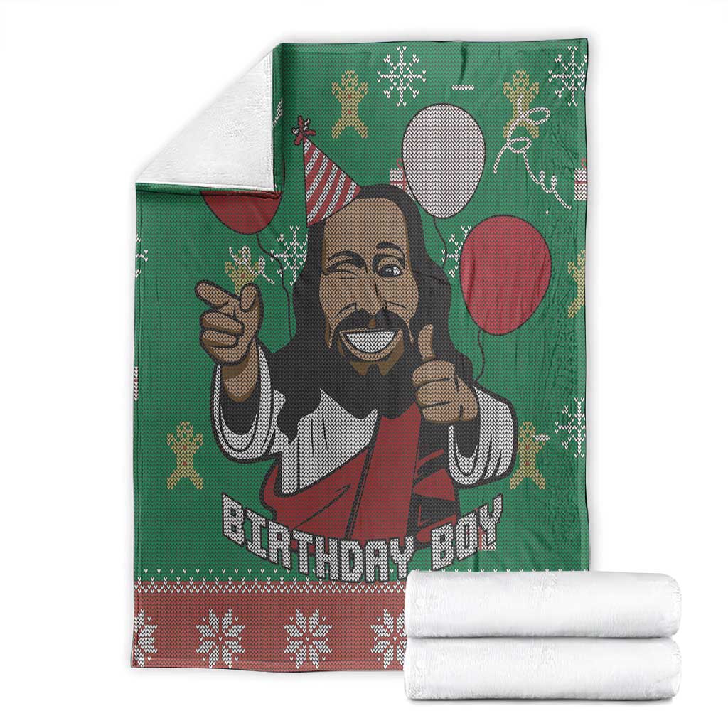 African Birthday Boy Jesus Blanket Afro Christmas DT03