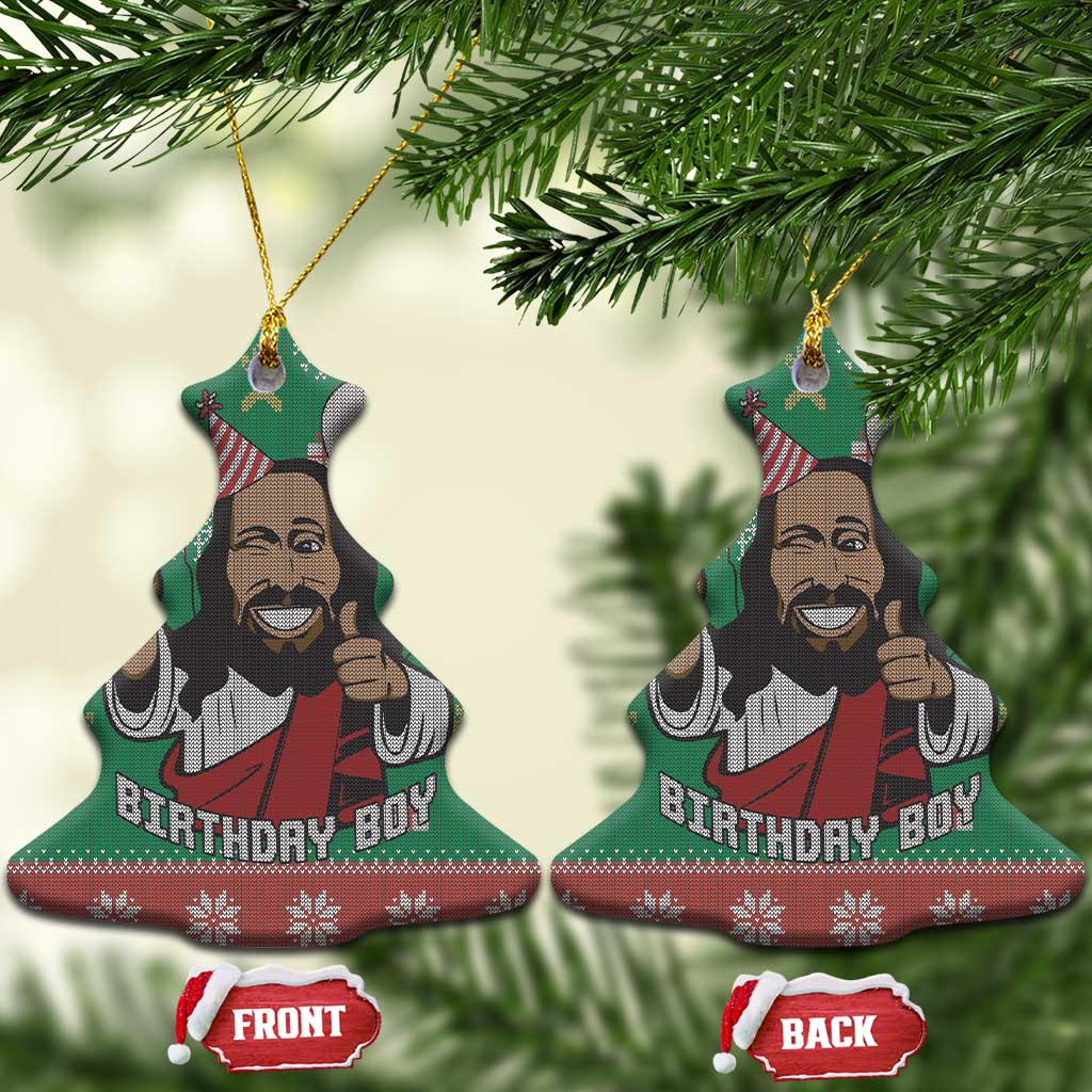 Birthday Boy Jesus Ceramic Ornament African Christian DT03