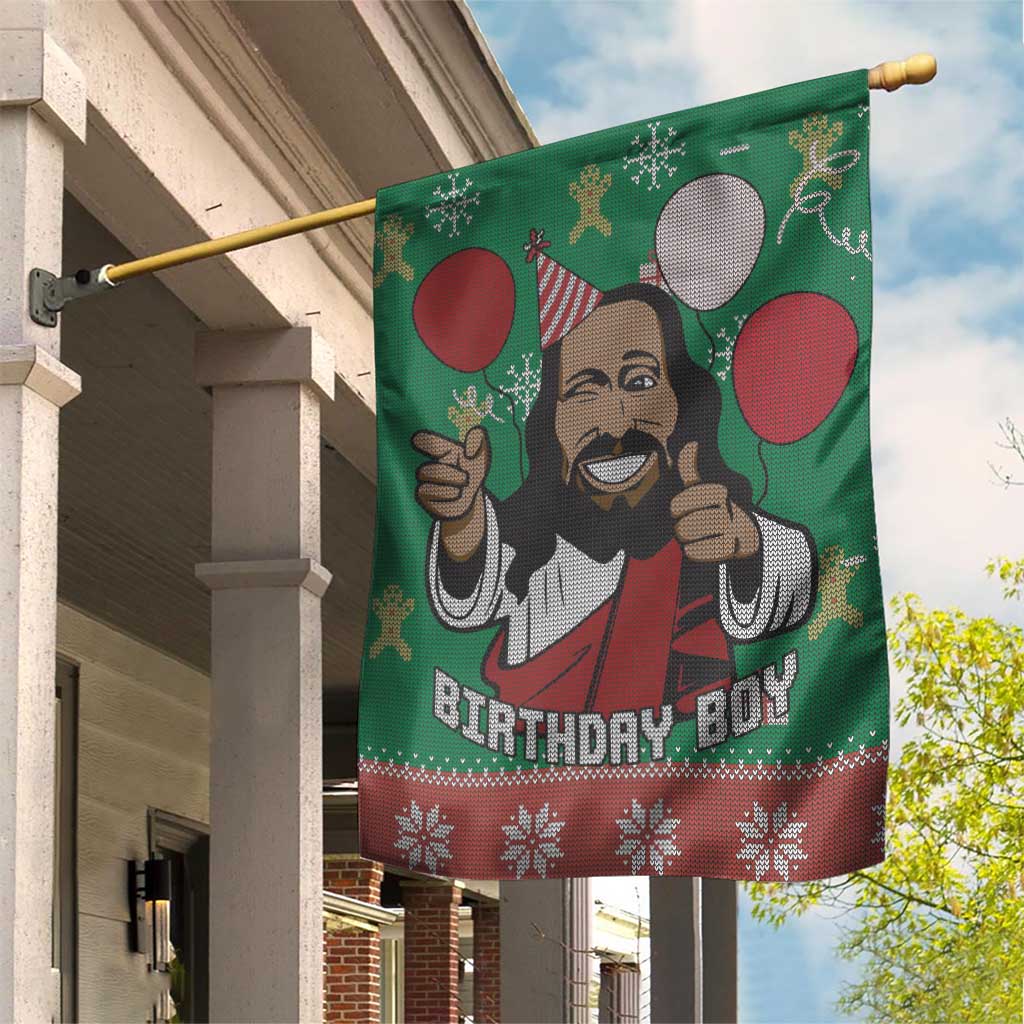 African Birthday Boy Jesus Garden Flag Afro Christmas DT03