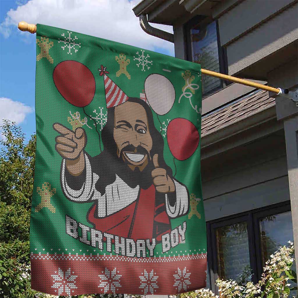 African Birthday Boy Jesus Garden Flag Afro Christmas DT03