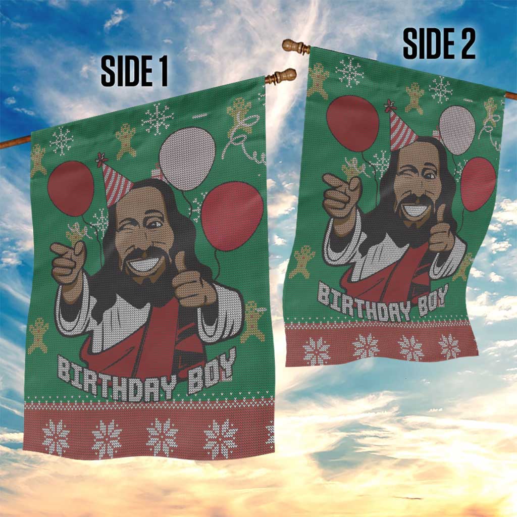 African Birthday Boy Jesus Garden Flag Afro Christmas DT03