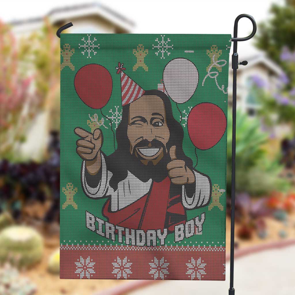 African Birthday Boy Jesus Garden Flag Afro Christmas DT03