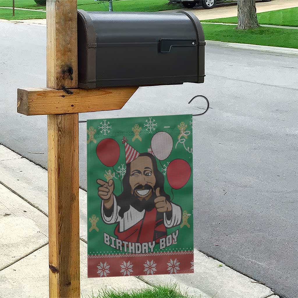 African Birthday Boy Jesus Garden Flag Afro Christmas DT03