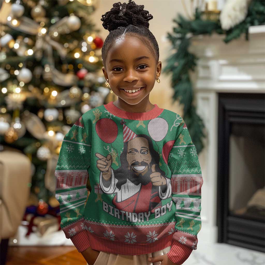 African Birthday Boy Jesus Kid Ugly Christmas Sweater Afro Christmas DT03