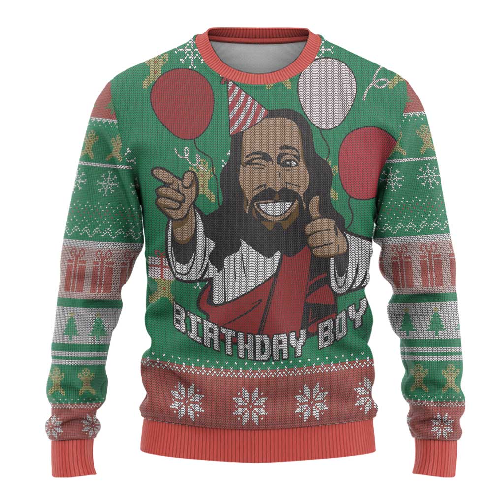 African Birthday Boy Jesus Ugly Christmas Sweater Afro Christmas DT03