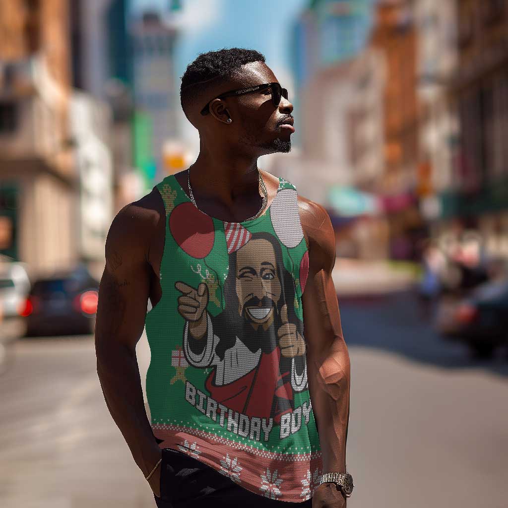 African Birthday Boy Jesus Men Tank Top Afro Christmas DT03