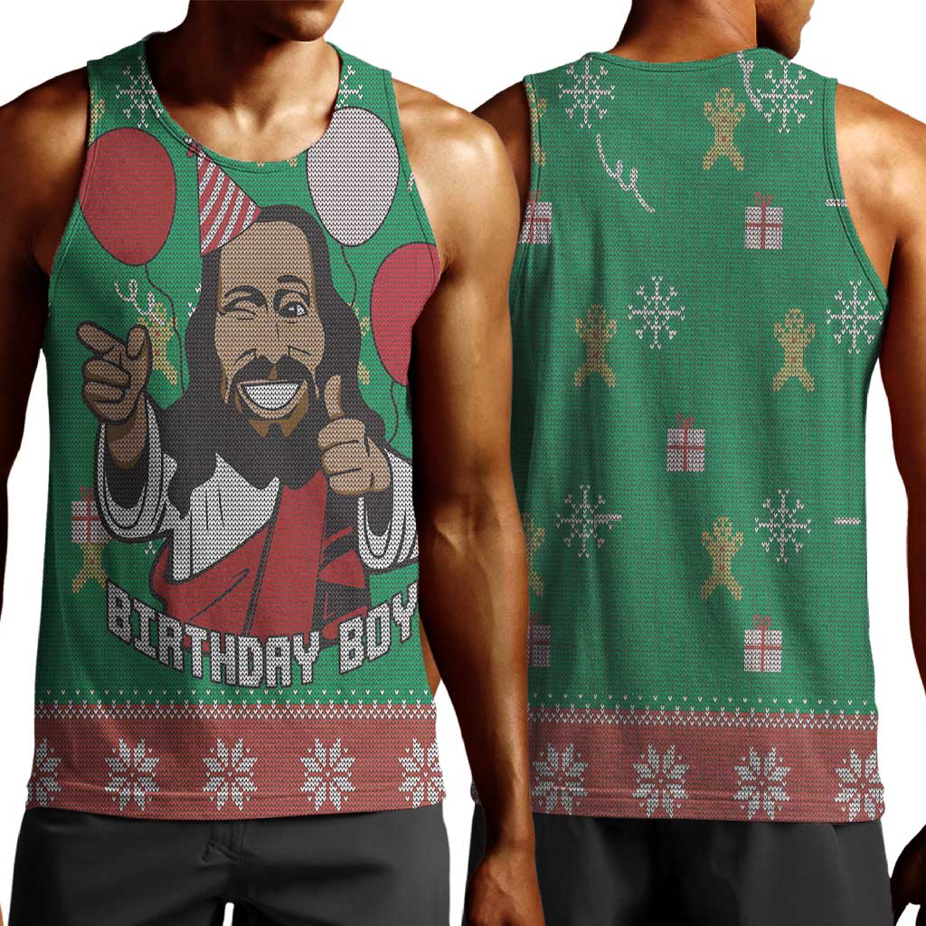 African Birthday Boy Jesus Men Tank Top Afro Christmas DT03