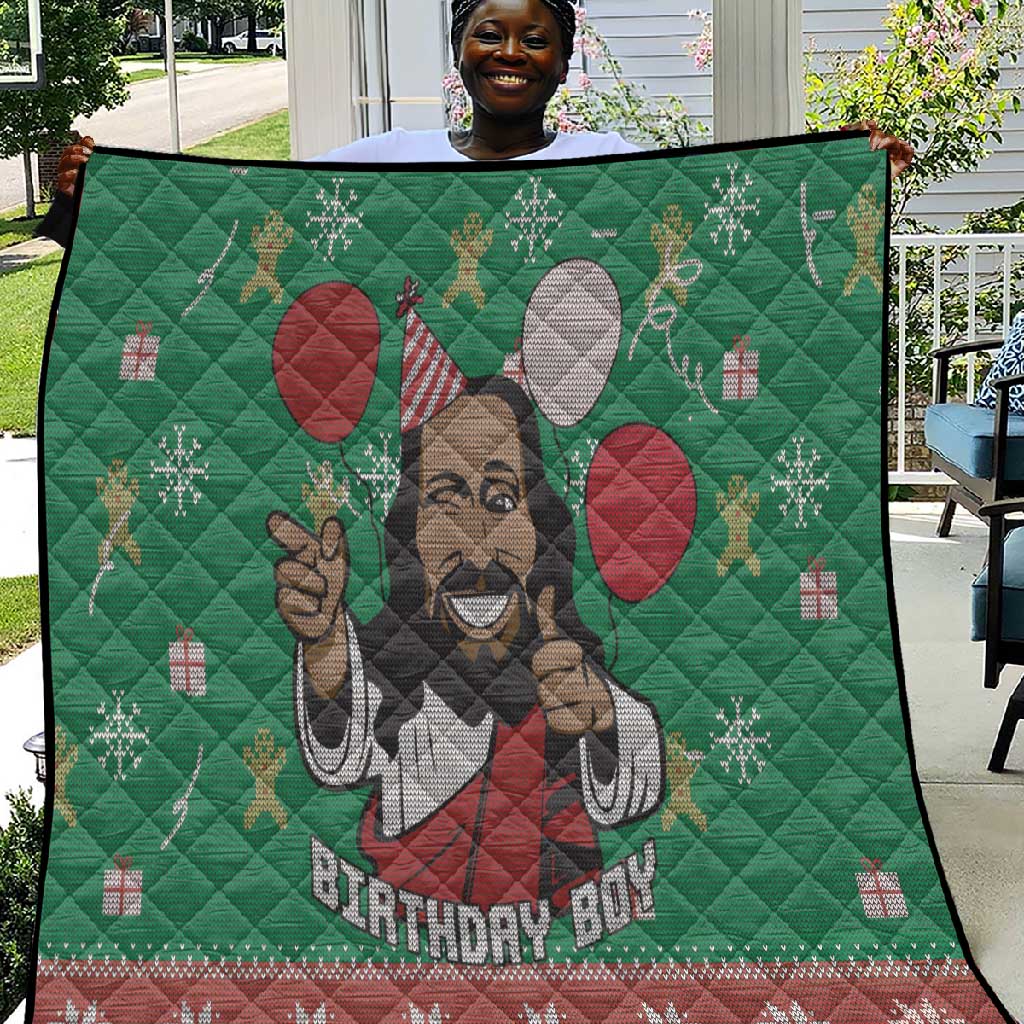 African Birthday Boy Jesus Quilt Afro Christmas DT03