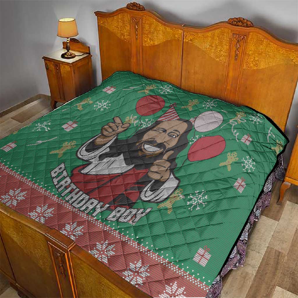 African Birthday Boy Jesus Quilt Afro Christmas DT03