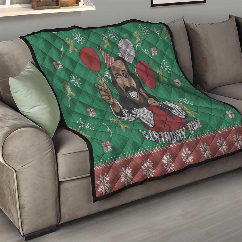 African Birthday Boy Jesus Quilt Afro Christmas DT03