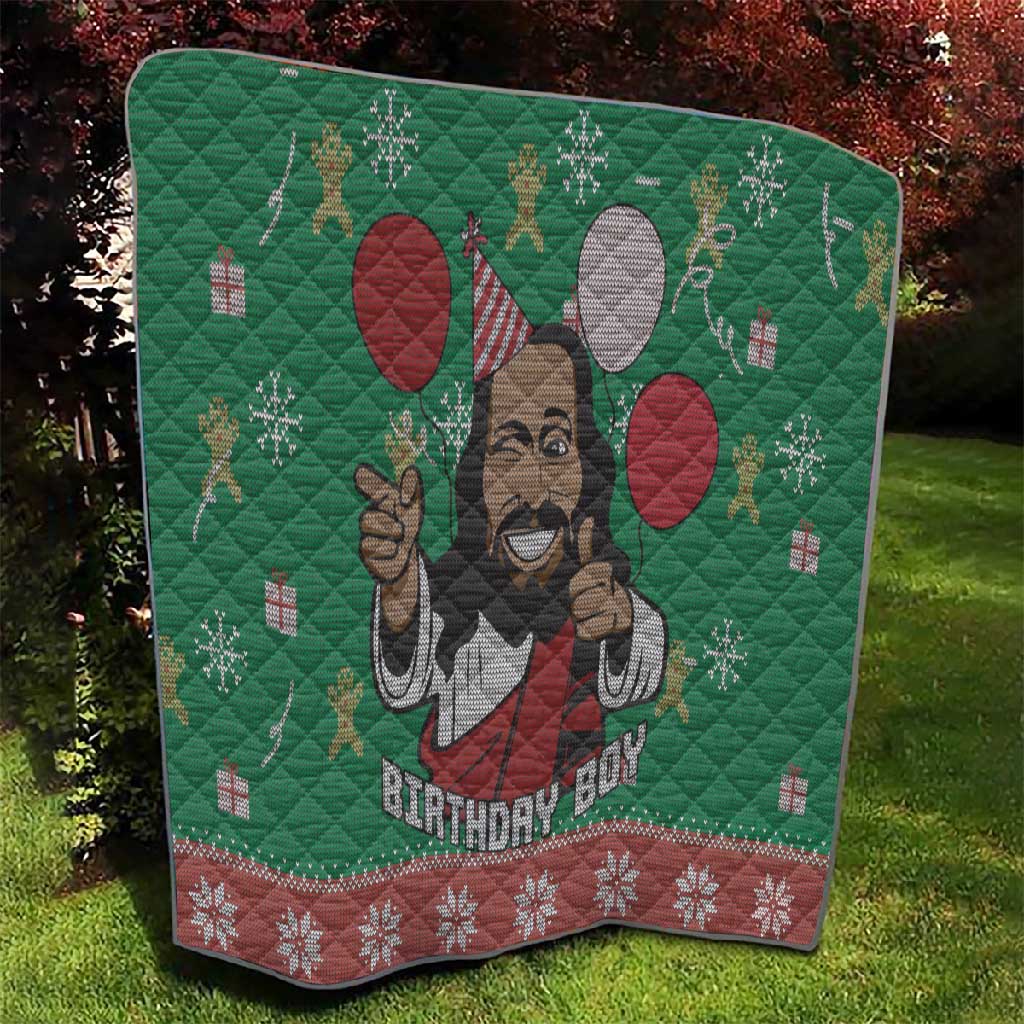 African Birthday Boy Jesus Quilt Afro Christmas DT03