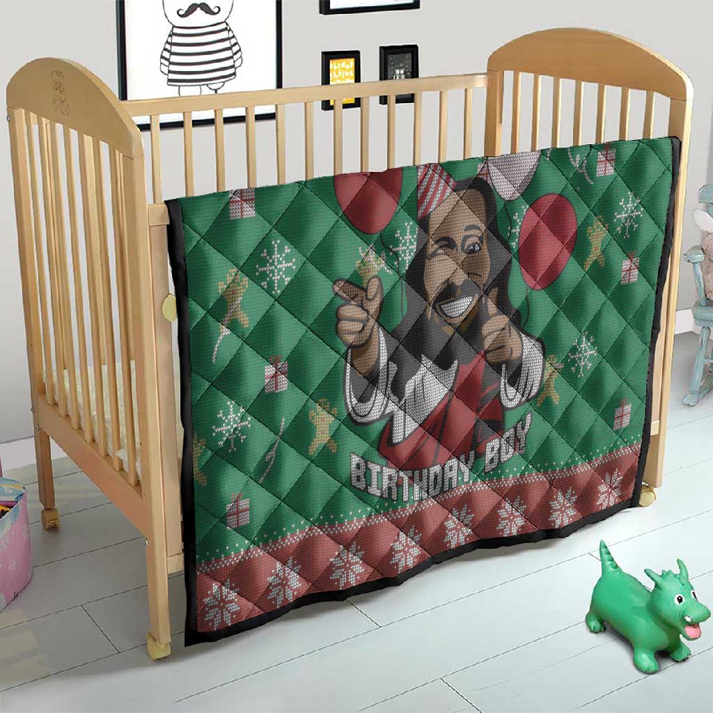 African Birthday Boy Jesus Quilt Afro Christmas DT03