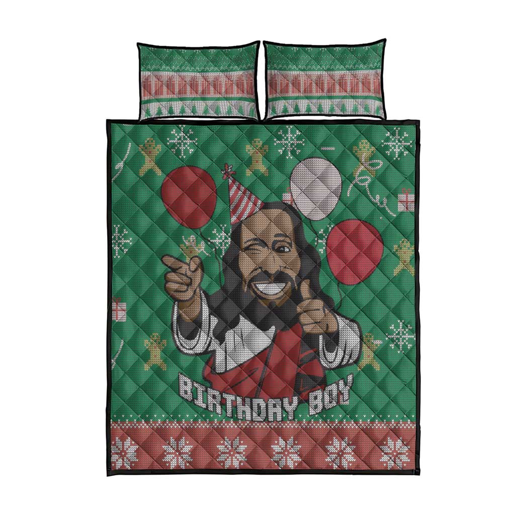African Birthday Boy Jesus Quilt Bed Set Afro Christmas DT03