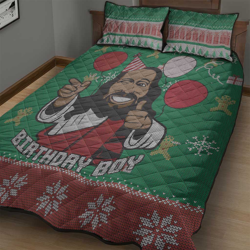 African Birthday Boy Jesus Quilt Bed Set Afro Christmas DT03