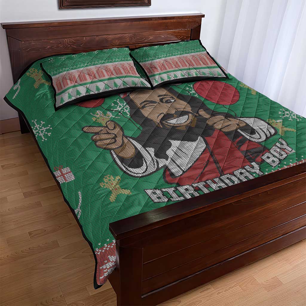 African Birthday Boy Jesus Quilt Bed Set Afro Christmas DT03