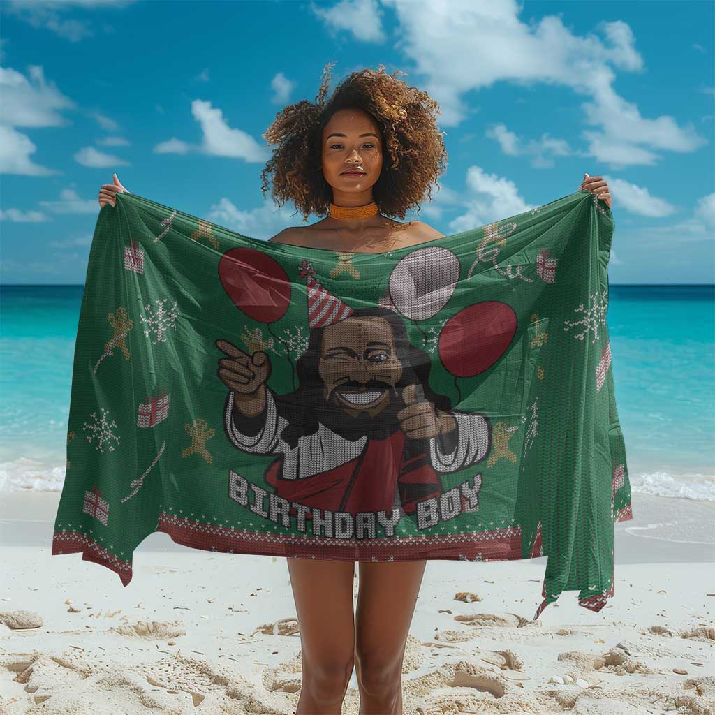 African Birthday Boy Jesus Sarong Afro Christmas DT03