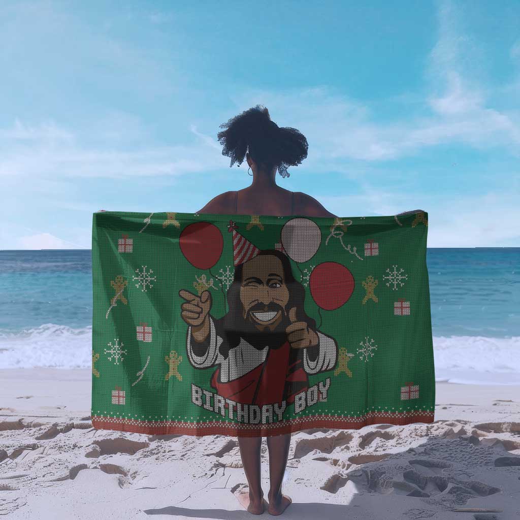 African Birthday Boy Jesus Sarong Afro Christmas DT03