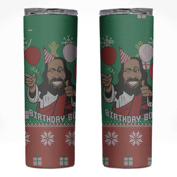African Birthday Boy Jesus Skinny Tumbler Afro Christmas DT03