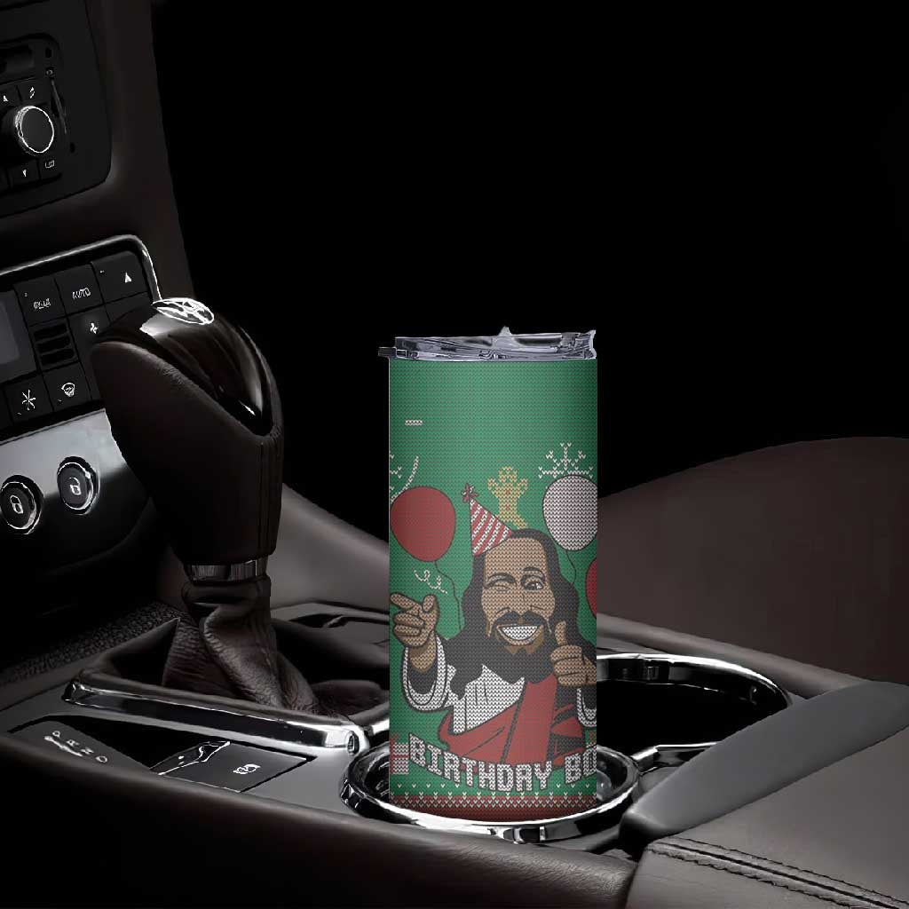 African Birthday Boy Jesus Skinny Tumbler Afro Christmas DT03