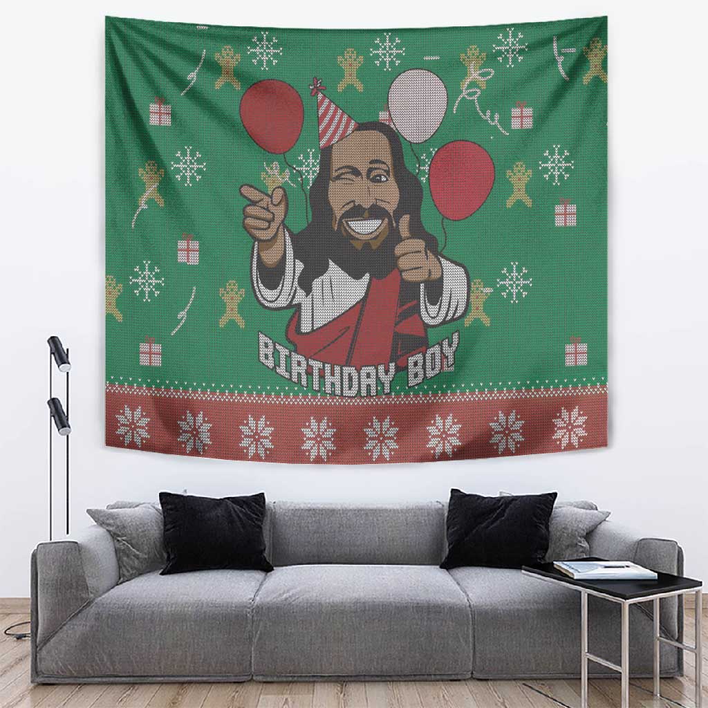 African Birthday Boy Jesus Tapestry Afro Christmas DT03
