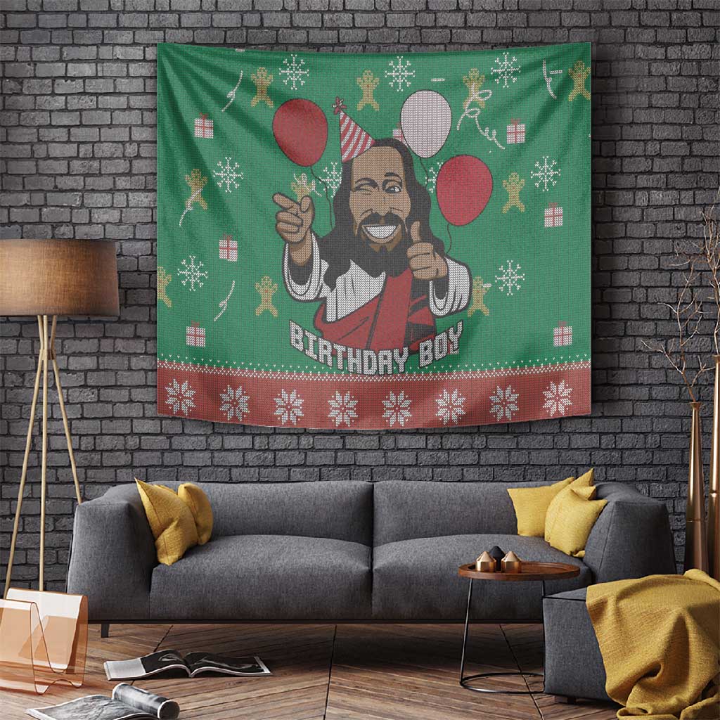 African Birthday Boy Jesus Tapestry Afro Christmas DT03