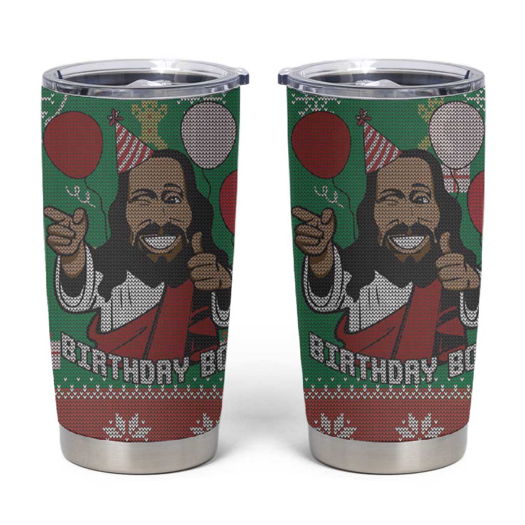 African Birthday Boy Jesus Tumbler Cup Afro Christmas DT03