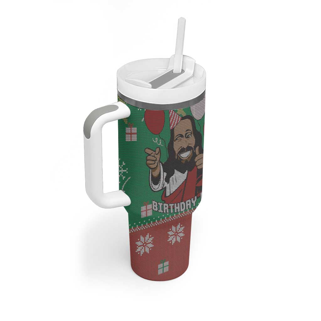 African Birthday Boy Jesus Tumbler With Handle Afro Christmas DT03