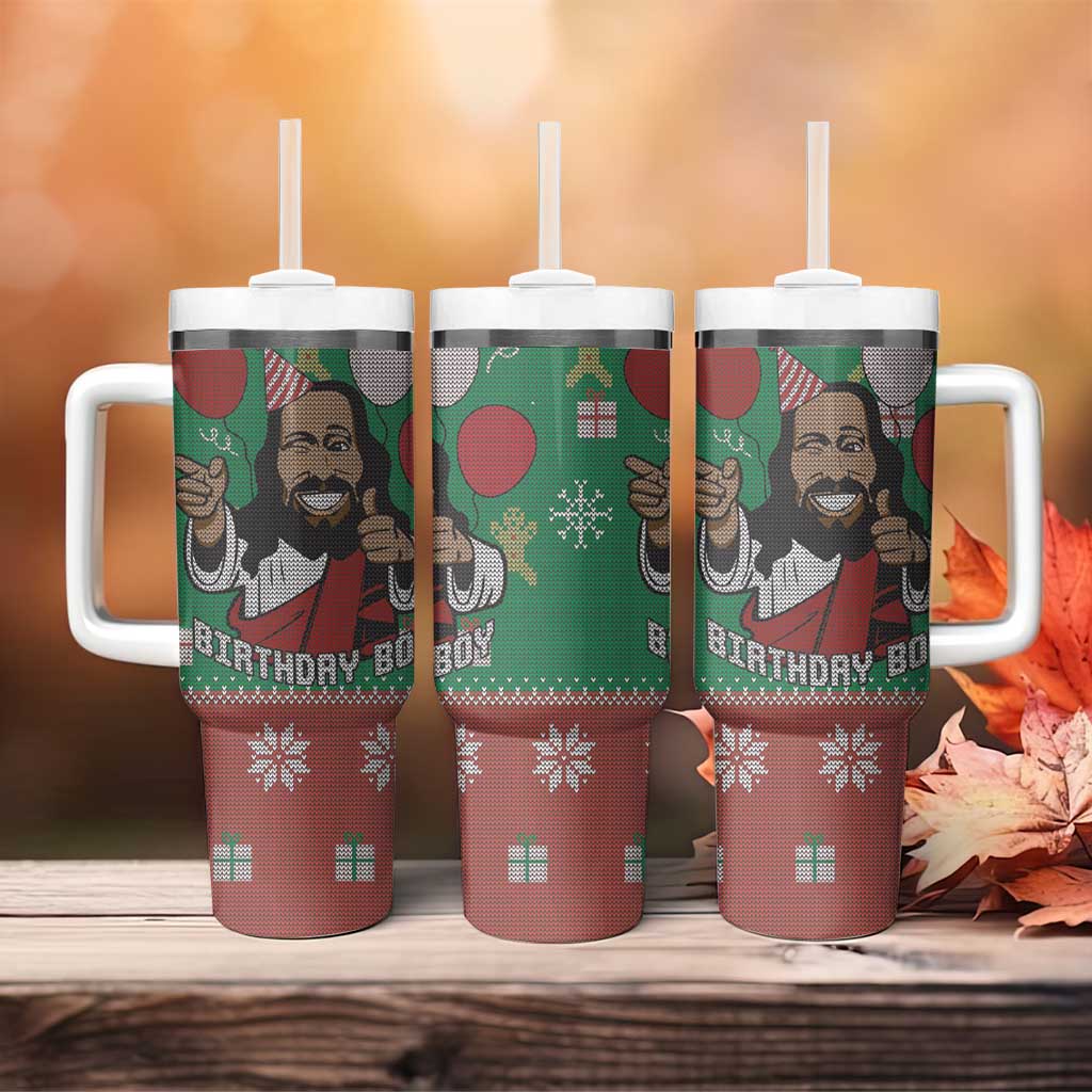 African Birthday Boy Jesus Tumbler With Handle Afro Christmas DT03