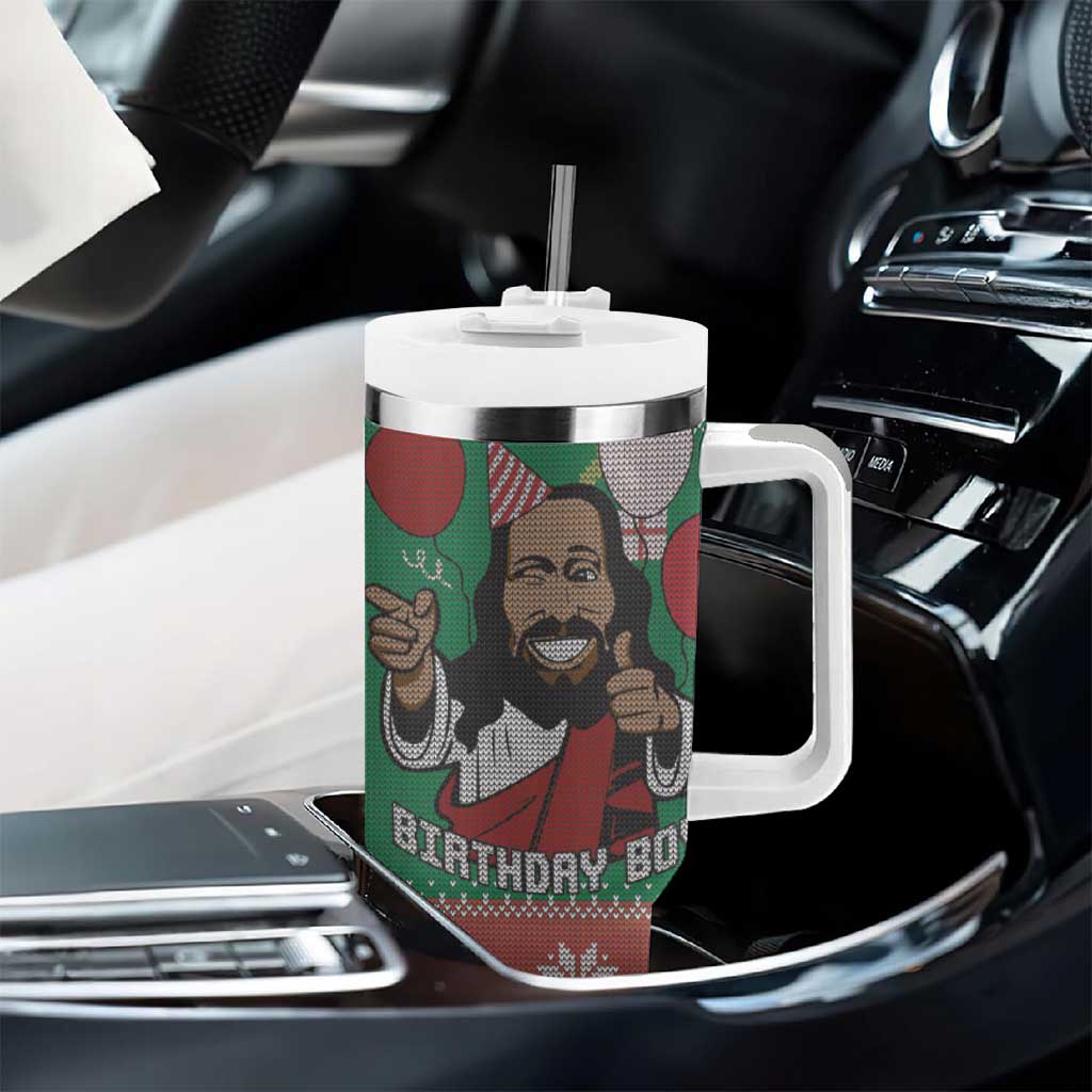 African Birthday Boy Jesus Tumbler With Handle Afro Christmas DT03