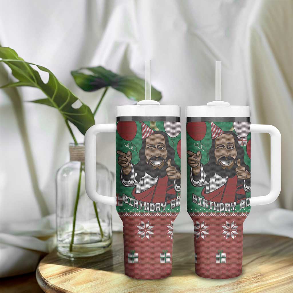 African Birthday Boy Jesus Tumbler With Handle Afro Christmas DT03