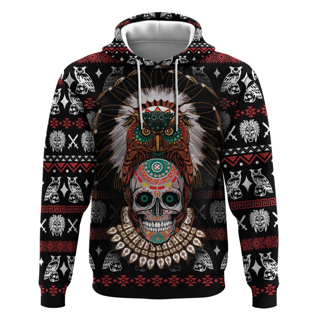 Warrior Of Indian Skull Hoodie Native American DT03
