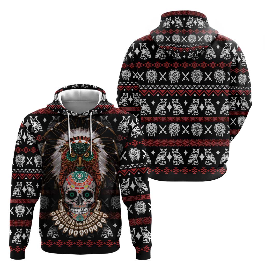 Warrior Of Indian Skull Hoodie Native American DT03