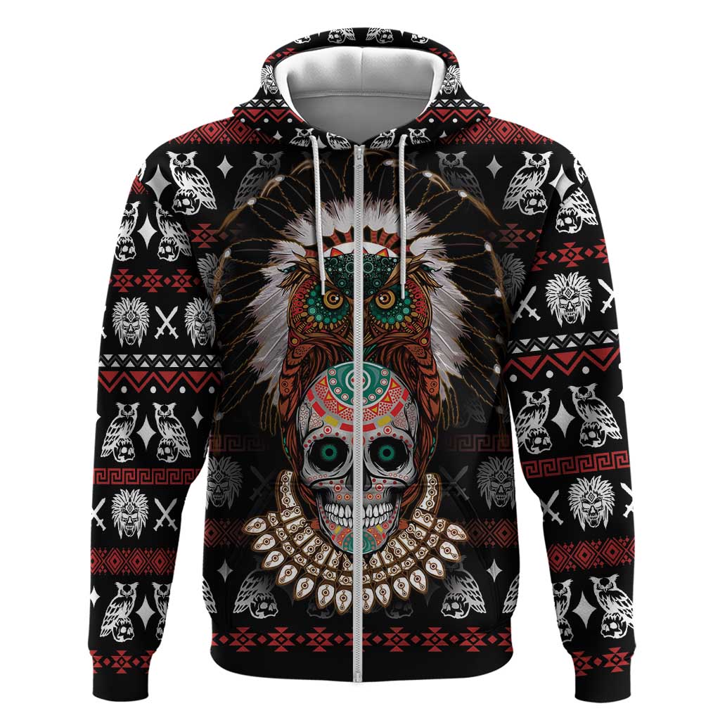Warrior Of Indian Skull Hoodie Native American DT03