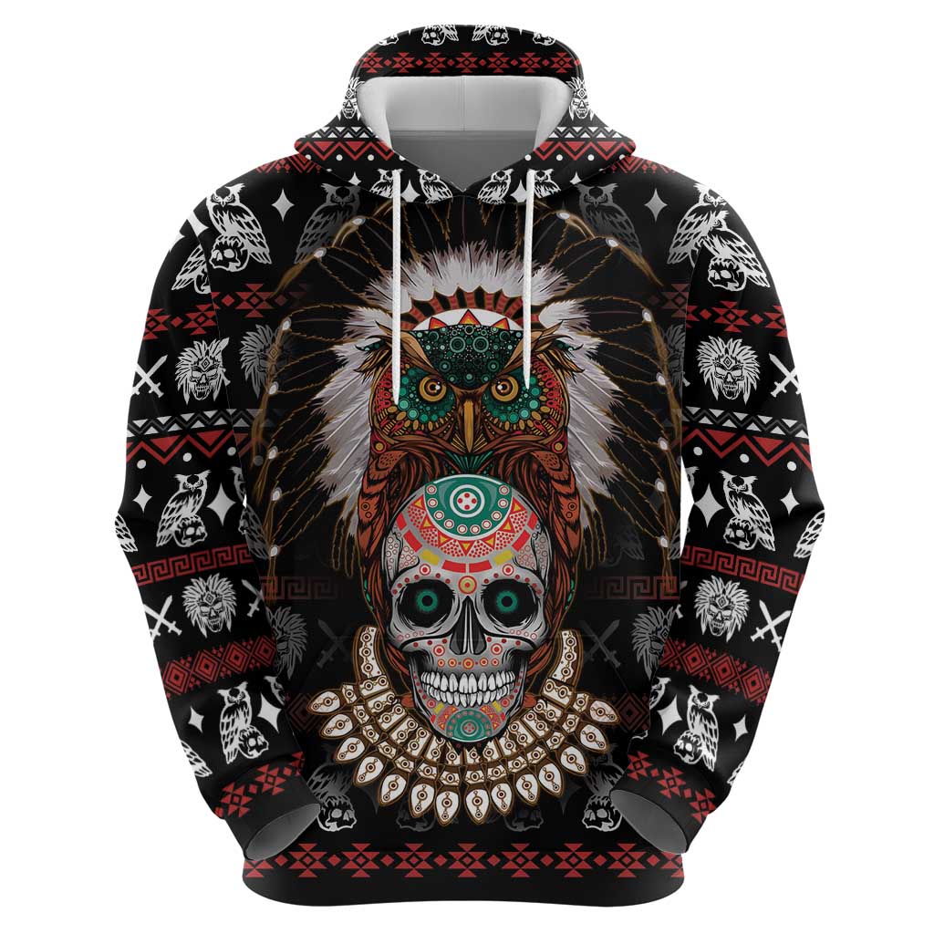 Warrior Of Indian Skull Hoodie Native American DT03