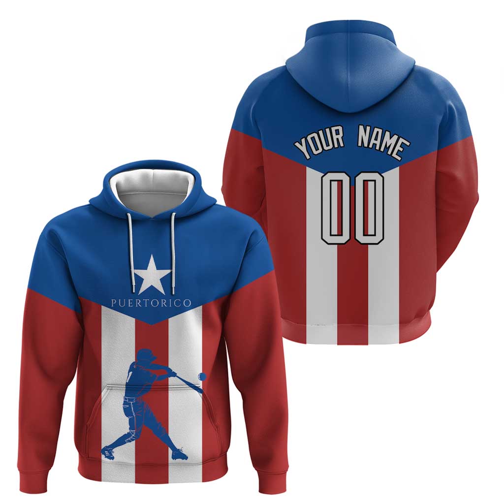 Puerto Rican Baseball Hoodie Boricua Flag Sports DT03