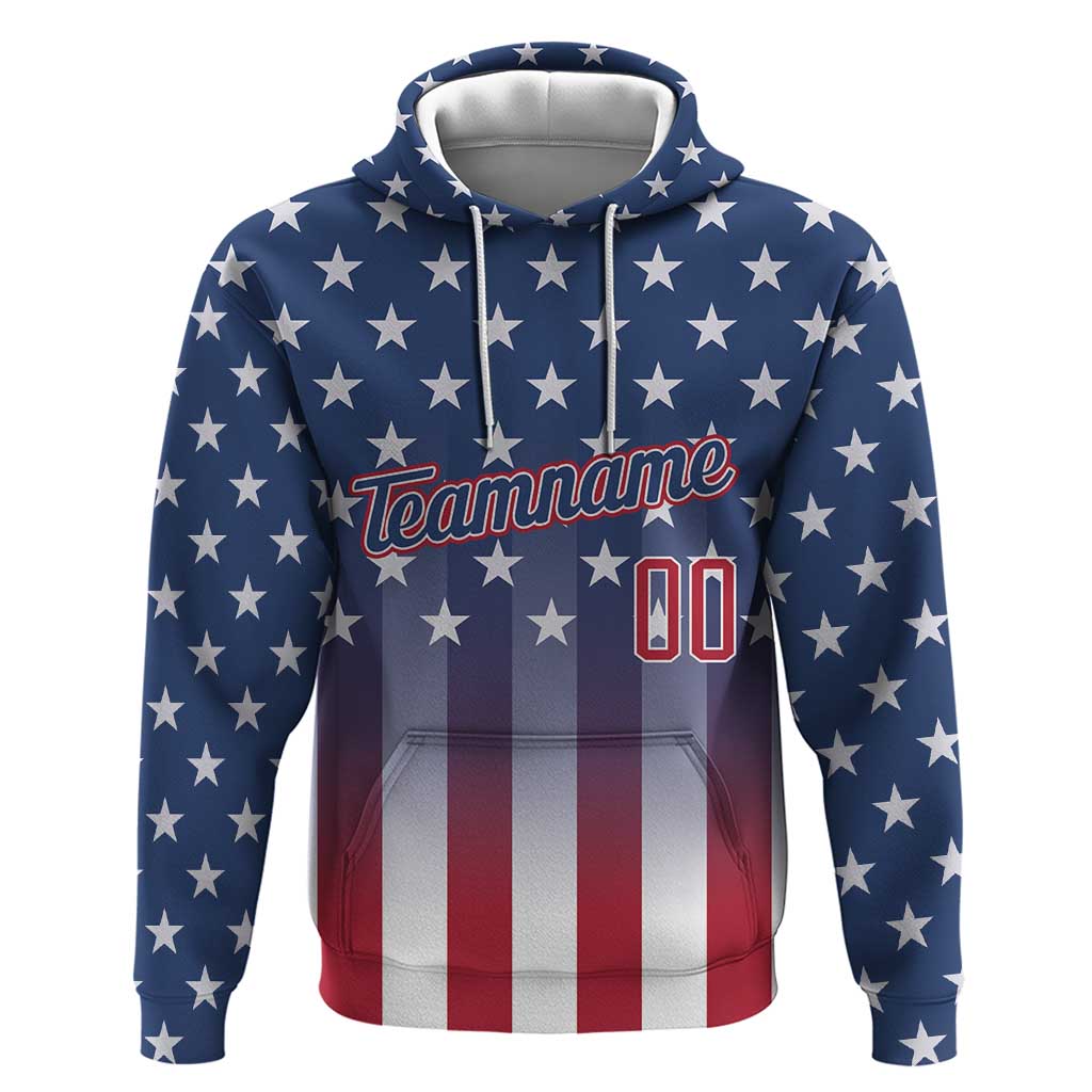 Personalized Team Name American Hoodie USA Flag Fashion Sports DT03
