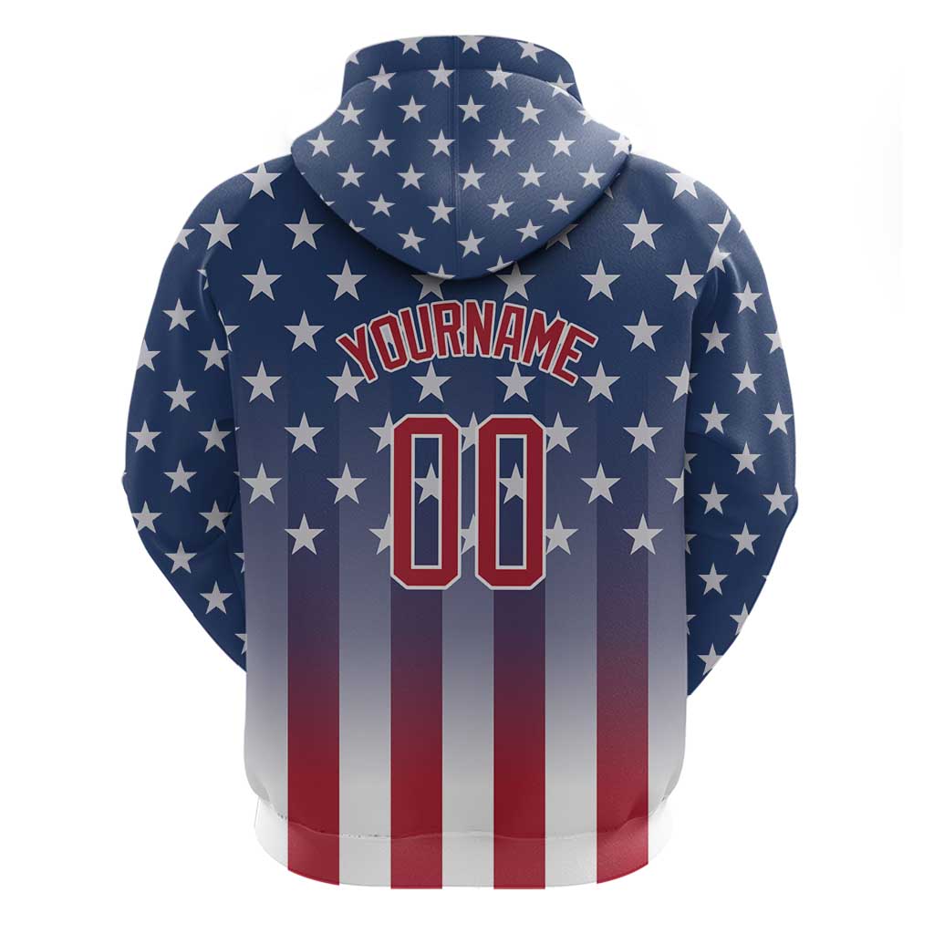 Personalized Team Name American Hoodie USA Flag Fashion Sports DT03