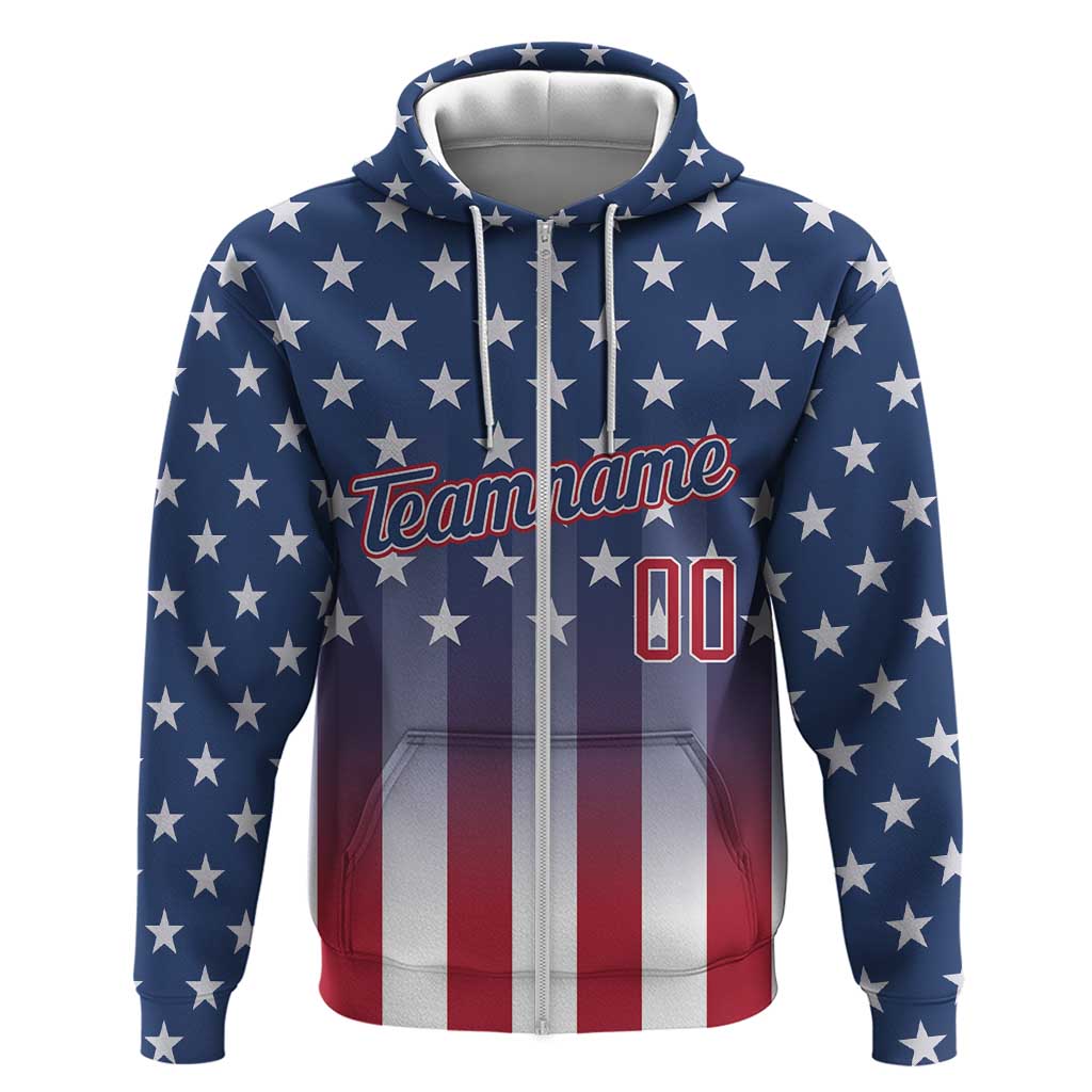 Personalized Team Name American Hoodie USA Flag Fashion Sports DT03