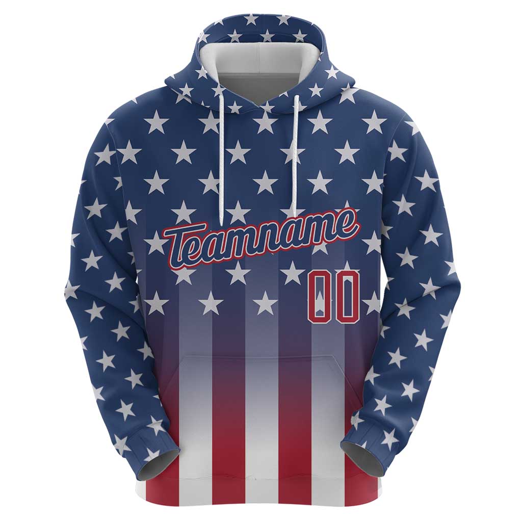 Personalized Team Name American Hoodie USA Flag Fashion Sports DT03